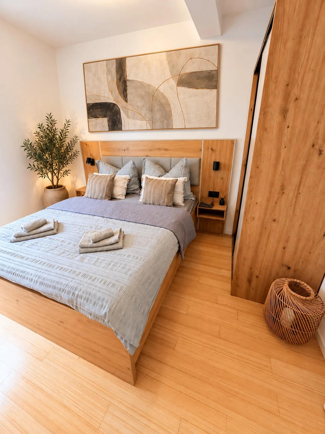 Moderní ložnice apartmánu